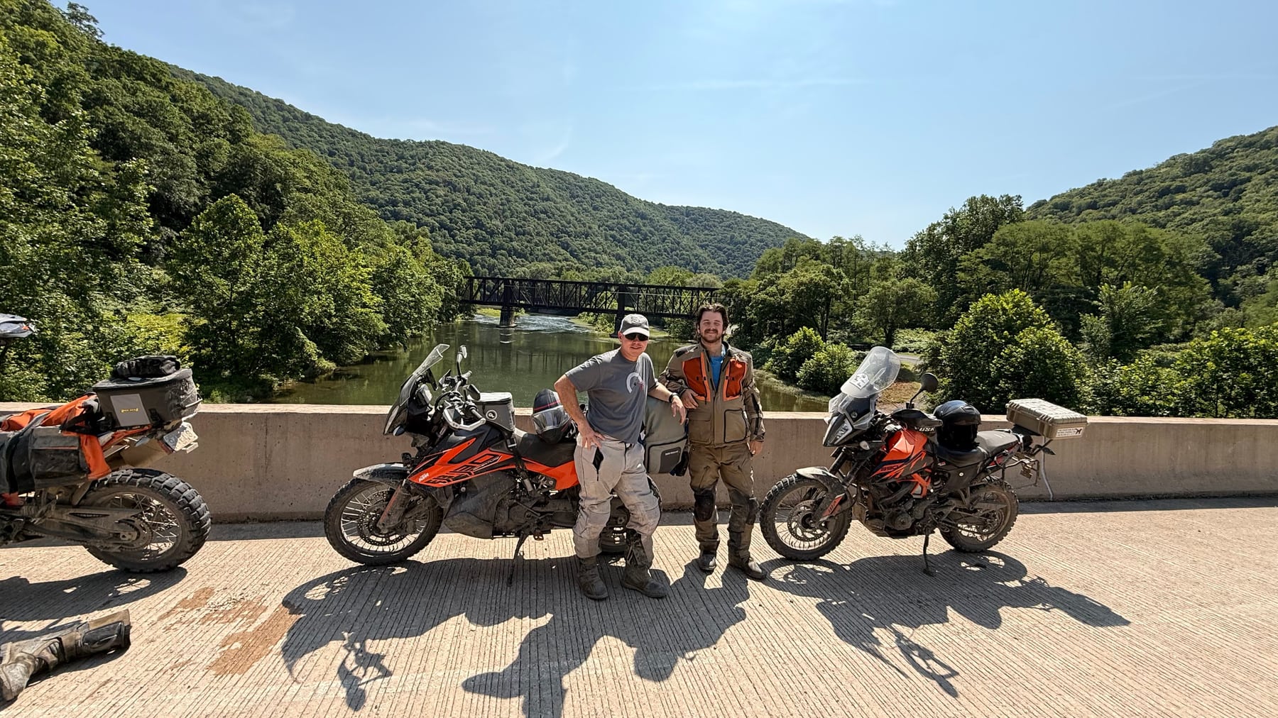 A pause above the river before turning back toward the trail.