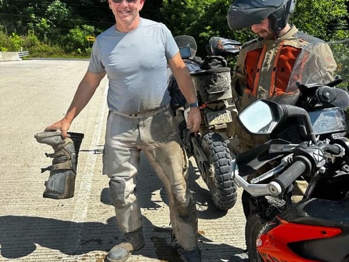 Mud on the bikes, mud on the boots, and proof that Friday delivered.