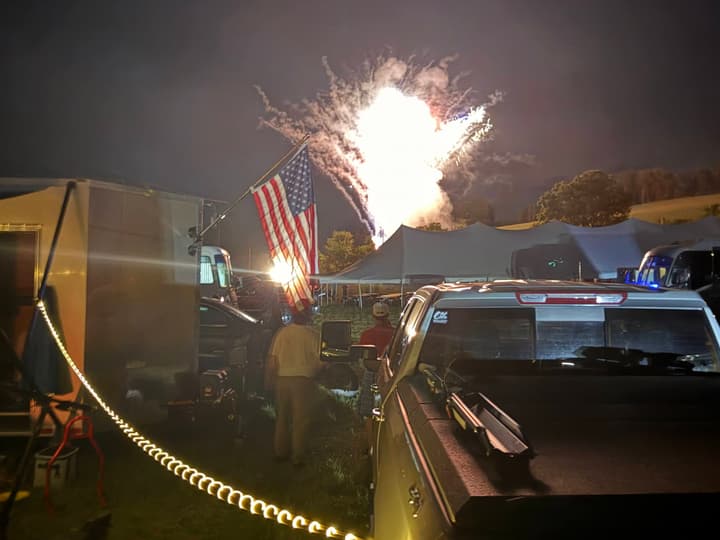 Fireworks over camp closed the final full day.
